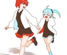 ゆるくてかわいいイラスト描きます シンプルめな線と塗りでワンポイントにも◎ イメージ1