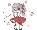 ゆるくてかわいいミニキャラアイコン制作します 周囲に散りばめるモチーフもお好きに選べます！ イメージ1