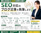 SEO対応のブログ記事を執筆します 検索上位を狙える高品質な記事をお届けします。 イメージ1