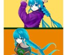 歌ってみた・MVイラスト・一枚絵描きます シンプルで鮮やかなイラストはいかがですか？ イメージ2