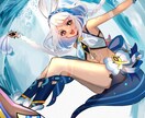 腰から上のイラストを描けます 鮮やかなカラーで色付けをするので華やかな印象になります。 イメージ1