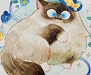 デフォルメされたかわいい猫ちゃんのイラスト描きます プレンゼント、記念、思い出の保管に喜ばれています イメージ4