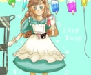ふわふわ癒し系なポップなイラスト描きます SNSのアイコン、ペットの擬人化、ペットの絵、食べ物の絵など イメージ1