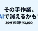 手作業をAI化候補3つに30分で絞ります ChatGPT使うのに業務変わらない人へ｜AI化候補3つ特定 イメージ1