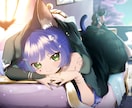 女の子のイラスト作成します 目を惹く可愛い女の子お描きます꒰՞ ܸ. .ܸ՞꒱ イメージ2