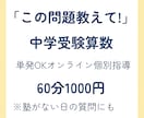 中学受験算数の問題を現役プロ講師が教えます 60分1,000円｜塾の宿題・模試・過去問を1問から質問OK イメージ1