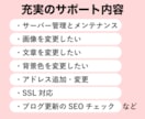 HP制作後の定期保守サポートを承ります 毎月安心して運用して頂く為に完成後のサポートもお任せ下さい。 イメージ2