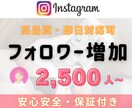 Instagramフォロワー2,500人増やします インスタフォロワー＋2,500人～￤複数アカ振分け可能 イメージ2