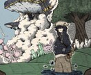世界観のあるイラストを描きます 物語性のある繊細な線画イラスを描きます！ イメージ1