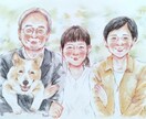 手描き水彩で温かい似顔絵をお描きしいたします プレゼントにも大人気☆2Lサイズ イメージ3