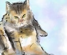 水彩風のやさしいタッチでペットの似顔絵を描きます ふんわり優しい線画で、大切な家族をイラストとして残します。 イメージ3