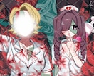 胸上イラストを2人5,000円でお描きします きゅるっとした瞳のイラストを描くのが得意です♩ イメージ2