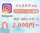 インスタグラムのプロフィールは命！設定を代行します instagramのアイコン、コピーをリサーチしご提案します イメージ1