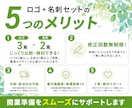 開業に必要なロゴと名刺をまとめて作ります 第一印象で選ばれるブランドづくりをサポートします。 イメージ2