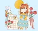 ゆるレトロ絵本風イラスト描きます あなたの想いを絵本風に描きます イメージ3