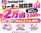 インスタ投稿のリーチ＋閲覧数2万増やします リールなら再生2万回無料サービス｜振り分け無料！ イメージ1