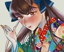 和風のイラストを制作いたします 貴方のイメージした着物をキャラクターたちが着こなします！ イメージ6
