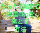 体重を6kg落とす方法を教えます 様々なやり方のダイエットの方法色んなダイエットがあります！ イメージ1