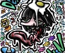 デフォルメ＆ボップなイラスト制作します ポップで可愛いガチャガチャイラスト。ちょいホラー要素あり。 イメージ1