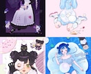 ポップで可愛い！心ときめくイラストをお描きします アイコン/配信・グッズ用/立ち絵/ミニキャラ等幅広く対応◎ イメージ6
