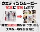 ウェディングムービー全シーンを写真にします 結婚式の動画を1秒間60枚の写真に変換します イメージ1