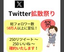 楽々250いいねRT超！総勢60万人に拡散します 圧倒的1万インプ超！絶大な拡散力！SNS宣伝・集客・拡散！ イメージ1