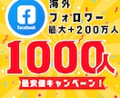 Facebook海外フォロワー1000人増やします 【30日間保証】最安値！最大+200万人増加可能 イメージ1