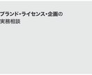 ブランド・ライセンス・企画の実務相談に乗ります ・考えを整理するため、どう進めるかの実務相談に乗ります イメージ1