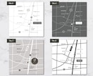 シンプルでおしゃれな分かりやすい地図作成いたします サンプルから選んで簡単に依頼★チラシや案内状に！修正無制限！ イメージ3