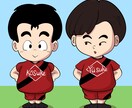 ドラゴンボール風の似顔絵！　ウェルカムボードにます 結婚式　誕生日プレゼント　アイコン　壁紙にも！ イメージ4
