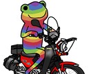 バイクのイラスト描きます 愛車をイラストに！人物、動物、キャラクターを乗せれます！ イメージ2
