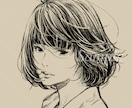モノクロ人物のシンプルアイコンお描きします ペン画風のサラサラした線の人物アイコンをお求めの方！ イメージ4