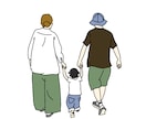カップル、ご夫婦、家族のイラスト描きます ナチュラル、simpleなものから個性的なデザイン イメージ2