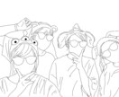 大切な写真を線画にいたします 手書きの線画は温かみが増してオシャレに！ イメージ2