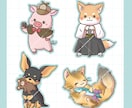 かわいい動物イラスト描きます 商用利用OK！SNS、ブログ、挿絵等に☆ イメージ4