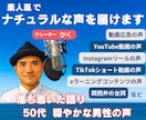 50代の自然な声「落ち着いた中音域」でお届けします 顧客対応20年の実績が支える「信頼の声」で安心感をあなたに イメージ1