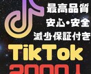 TikTok フォロワー＋2000人増加します 高品質！2000円TikTokオプションで10000人増加 イメージ1