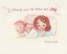 絵本風＊カントリーな似顔絵を描きます お子様・家族の幸せをリビングにぬくもりたっぶり♡ イメージ3