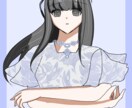 ゴシック・ダークな女性のイラストを制作します 白・赤・黒の配色を得意としています イメージ9