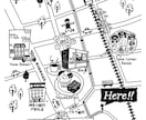線画イラスト入りの地図を作ります 温かみのあるイラストマップをお探しの方に！ イメージ4