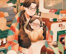 カップルイラスト描きます 記念日やお相手へのプレゼントにいかがでしょうか イメージ1