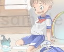 ほのぼのほんわか優しいイラストを描きます 子供をテーマに一枚絵を描きます イメージ3