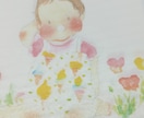 お子様を水彩絵の具で描き、可愛い一筆箋にいたします ひと味違う一筆箋で、感謝の気持ちを伝えてみませんか♡ イメージ2