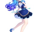 女の子のイラストを描きます 立ち絵、背景付き一枚絵、キャラ三面図、デフォルメなどに対応！ イメージ4