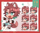 ミニキャライラスト描きます SNSアイコン、オリキャラのちびキャラ化、グッズ絵などに イメージ2