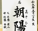 人生一枚の命名書！力強くお書き致します 命名書　色紙サイズ　額なしノーマルバージョンです！ イメージ1