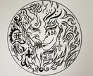 SNSなどのアイコンに適しています 丸型の中にイラストや似顔絵など描きます。 イメージ1