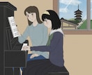 優しく落ち着いた雰囲気の一枚絵描きます 水彩画・日本画風で落ち着きのある、懐かしいあたたかみのある絵 イメージ8