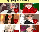 SNS・荒野・トピア♡icon¥3000~描きます 強め女子・あざと女子など得意です。男子も◎ペア画◎ イメージ3