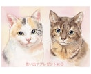 ペット似顔絵　手描きの水彩画で優しく描きます 犬・猫その他ペット全般の似顔絵/プレゼントにもオススメ◎ イメージ1
